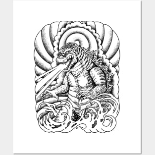 king of monster japanese tattoo Posters and Art